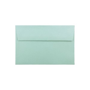 JAM Paper A9 Invitation Envelopes 5.75 x 8.75 Aqua Blue 50/Pack (157461i) 157461I - 1 of 4