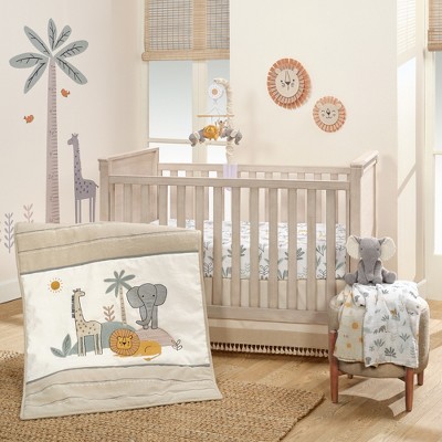 Lambs Ivy Jungle Adventure Linen Cotton 3 Piece Crib Bedding Set