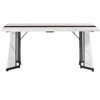 HDZNVF Rectangular Large Dining Table, Waterproof Large Desk for 8 People White and Black - 4 of 4