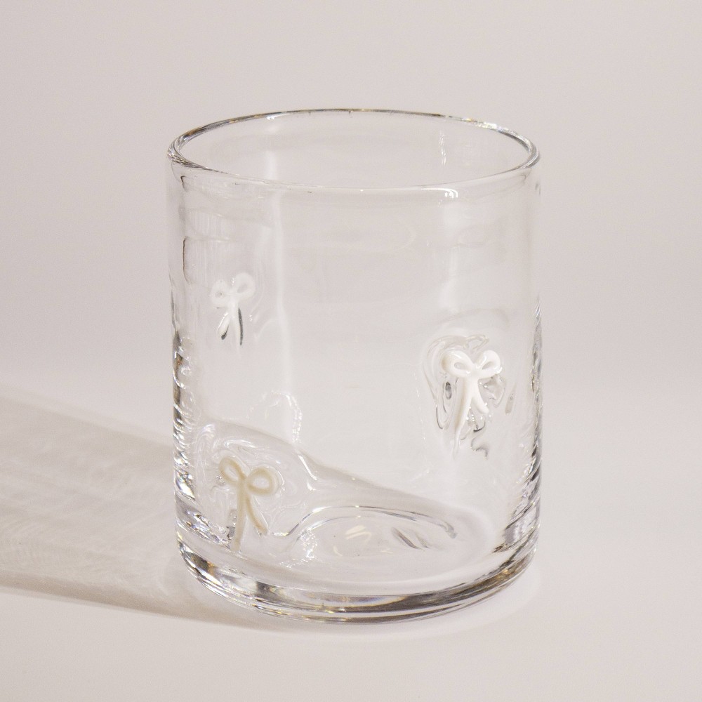 Madison Home 16 fl oz Icon Glass White Bows