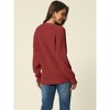 INSPIRE CHIC Women's Long Sleeve V Neck Button Front Solid Ribbed Knit Pullover Sweaters 2 Packs - 4 of 4