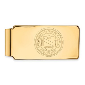 Black Bow Jewelry 14k Yellow Gold North Carolina Tar Heels NCAA Money Clip - 1 of 3