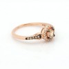 Tahisha Engagement Ring Chocolate Cz Rose Silver Womens Ginger Lyne Collection - 3 of 4