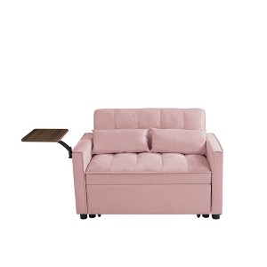 NicBex Velvet Loveseat Sofa Modern Loveseat Sofa Bed  with Tufted Back and Armrests,Convertible Sleeper Couch Pull Out Bed for Living Room - 1 of 4