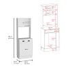 Microwave Storage Stand with 3-Doors and Drawer Arlington, White Finish - 3 of 4