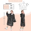 Catalonia Oversized Blanket Hoodie Sweatshirt for Teen Girl Boy, Fleece Blanket Wearable Pullover with Large Front Pocket, Teen Boys Girls Cozy Gift - 4 of 4
