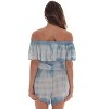 Riviera Sun Womens Tie Dye Off-Shoulder Rayon Crepe Printed Romper for Women - 3 of 3