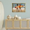 Stupell Industries Surfboard Kids Friends Black Floater Framed Canvas Wall Art - 2 of 4