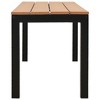 vidaXL Patio Bench 43.3 in. Steel and WPC Brown and Black - 4 of 4