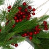 Northlight Real Touch™️ Mixed Pine and Berry Artificial Christmas Wreath - 24" - Unlit - 2 of 4