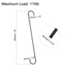 Unique Bargains High Manganese Steel Extra Long S Hooks and Hangers 4 Pcs - 2 of 4