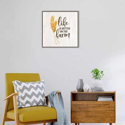 Life is Better on the Farm Framed Canvas Wall Art