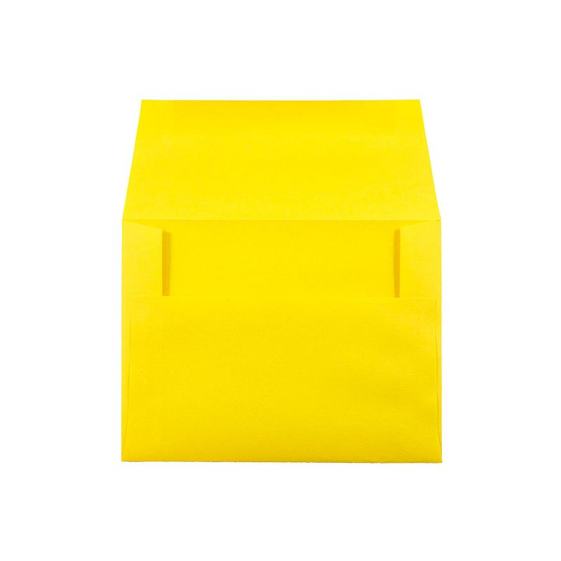 JAM Paper A2 Colored Invitation Envelopes 4.375 x 5.75 Yellow Recycled Bulk 250/Box (15839H) , 2 of 5