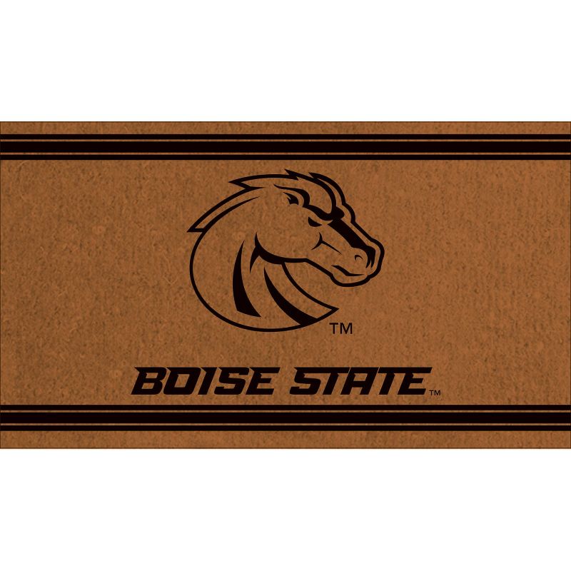 Evergreen Boise State University Logo Turf Mat, Brown- 28 x 16 Inches Indoor Outdoor Doormat, 2 of 8
