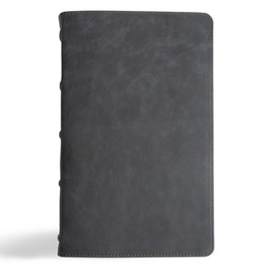 CSB Single-Column Personal Size Bible, Holman Handcrafted Collection, Marbled Slate Premium Calfskin - by  Csb Bibles by Holman (Leather Bound) - 1 of 1