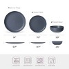 SEVOBAL 12-Piece Stoneware Dinnerware Set Microwave Dishwasher Friendly Stackable Matte Glaze Plates Bowls Service for 4, Blue, 10"*10"*2.4" - 3 of 4