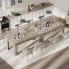 70 Inch Rustic Gray Farmhouse Dining Table for 6-8, Heavy Duty Rectangular Table with Thick Top and Strong Legs, Large Kitchen Table for Dining Room - 4 of 4