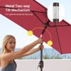 Sonkuki 6.5 FT Outdoor Patio Umbrella Market Table Umbrella With a Crank for Garden, Deck and Pool - 4 of 4