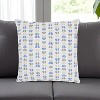 HomeRoots Blue And Taupe Geo Lines Throw Pillow - 2 of 4
