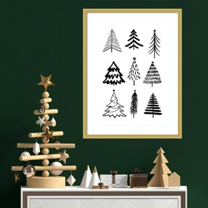 Amanti Art 19"x25" Christmas Trees 3 by Kristina N. Wood Framed Wall Art Print - 1 of 4