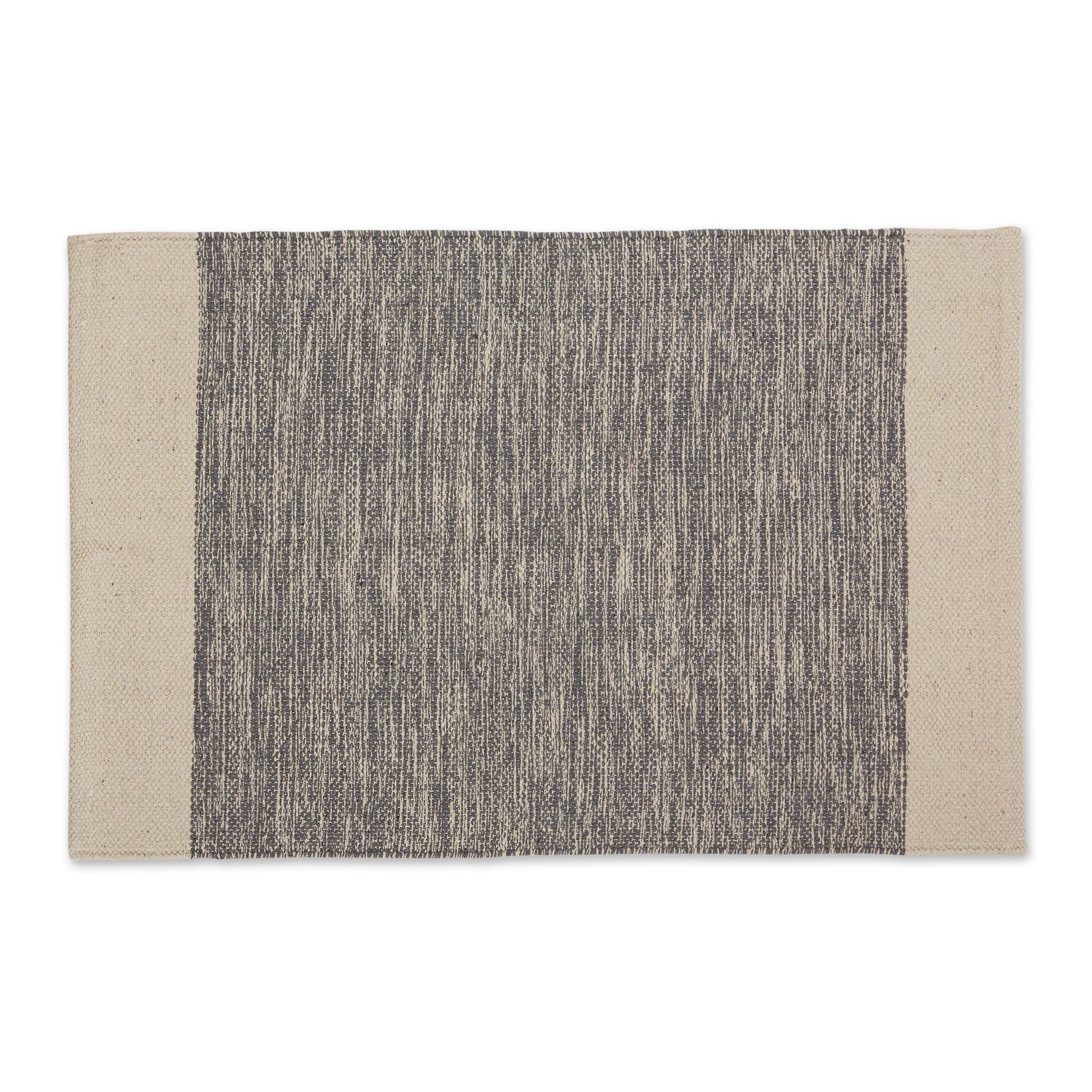 Design Imports Textured Stripe - Gray & Natural - 2 X 3 Ft