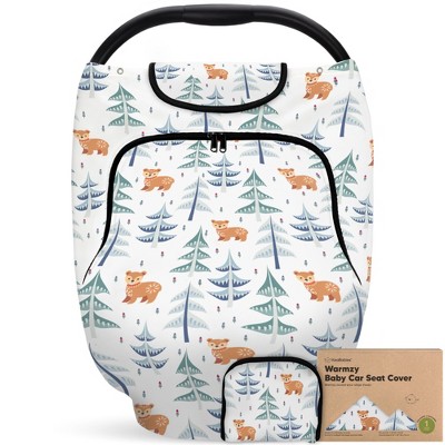 Image of KeaBabies Baby Car Seat Cover for Spring, Autumn, Winter, Universal Stretch Fit Car Seat Covers for Babies (Wintry)