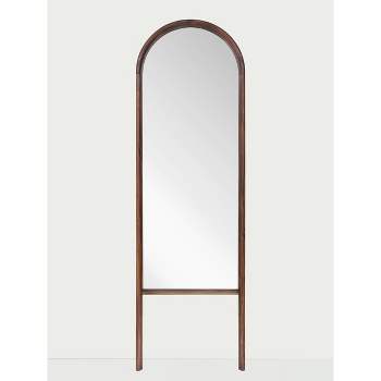 20" x 65" Wood Arched Floor Mirror Walnut - Threshold™ designed with Studio McGee