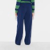 Women's Peanuts Snoopy House Wide Leg Fleece Graphic Pants - Navy Blue - 3 of 3