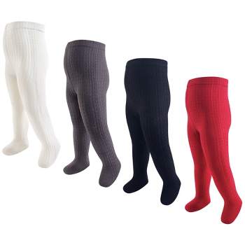 Touched By Nature Baby, Toddler And Kids Girl Organic Cotton Tights, Red  Navy : Target