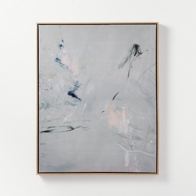 24" x 30" Natural Abstract Markings Framed Wall Art - Threshold™ designed with Studio McGee