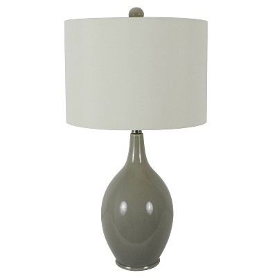 27" Annabelle Ceramic Table Lamp Gray - Decor Therapy