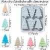 JDICTION 2 Pack Christmas Tree Silicone Molds, 6 Cavity Molds for Baking, Chocolate, Candy, Cookies, Pudding, Jelly, Cake Decor - 2 of 4