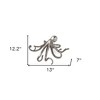 HomeRoots 12" Antiqued Silver Resin Octopus Tabletop Sculpture - 3 of 4