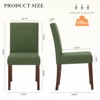 Set of 2 Upholstered Dining Chairs with Wood Legs, High Back Fabric Side Chairs for Kitchen, Dining Room, or Restaurant - Beige - 3 of 4