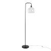 LumiSource Metro 61" Contemporary Metal Floor Lamp in Oil Bronze with Clear Seeded Glass Shade from Grandview Gallery: UL Listed, Arc Design, 60W - 3 of 4