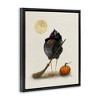 Stupell Industries Halloween Black Bird Witch Framed Floater Canvas Wall Art - 3 of 4