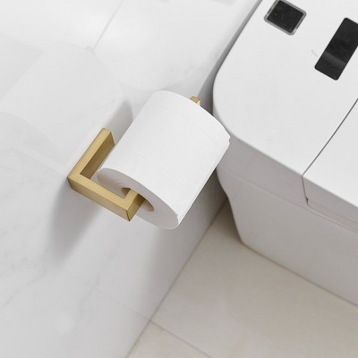 Brushed Gold Stainless Steel Wall Mounted Towel Rack Set
