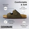 CUSHIONAIRE Men's Lane Cork Footbed Sandal with +Comfort,  Arch Support, Adjustable Straps, Casual Summer Footwear - 4 of 4