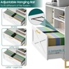 White Lateral File Cabinet with A Large Drawer, Open Adjustable Shelves & Charging Station - 4 of 4