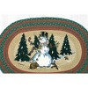 Earth Rugs Winter Wonderland Oval Patch Rug, 20"x30", Braided Jute with Snowy Scene - 3 of 3