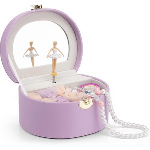 Musical Jewelry Box for Girls - Kid Music Box with Ballerina for Birthday Bedroom Decor - 1 of 4