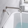 Sumerain Bathtub Faucet Brushed Nickel Wall Mount Tub Faucet Single Left-Handed Handle,  Brass Valve - 2 of 4