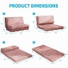 Mjkone Bean Bag Bed,Washable Soft Faux Fur Folding Floor Sofa Chair,Foam Filling Wall Couch，Floor Mattress - 2 of 4