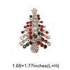 Unique Bargains Christmas Brooches Wreath Wind Chime Alloy Dripping Wax Multicolor 1.57"x2.17" 1 Pc - 3 of 4