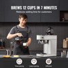 VEVOR 12 Cups Commercial Drip Coffee Maker, Coffee Maker Machine with 2 Glass Carafes and 2 Warmer Plates, Stainless Steel Pour Over Coffee Brewer - 3 of 4
