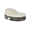 Outdoor Patio Round Recliner,Rattan Patio Recliner With Adjustable Backrests And Cushions,Recliner For Backyard Poolside-Cuddlewood - 3 of 4
