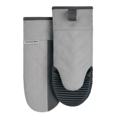 KitchenAid 2pk Cotton Asteroid Oven Mitts Dark Gray