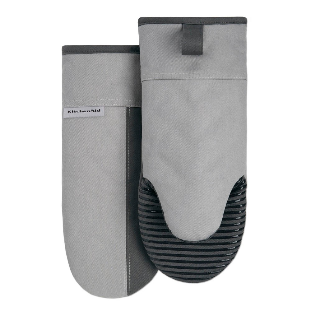 Photos - Potholder / Apron KitchenAid 2pk Cotton Beacon Oven Mitts Gray 