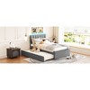 Twin Size Upholstered Platform Bed with Trundle - 3 of 4