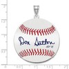 Black Bow Jewelry Sterling Silver Don Sutton Signature LG Enamel Baseball Pendant - 4 of 4